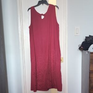 Elegant Sleeveless Red Dress